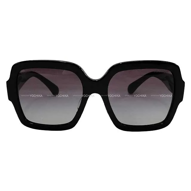 CHANEL sunglass Pearl Coco mark Octagon Noir (Black)[EXCELLENT][Authentic]