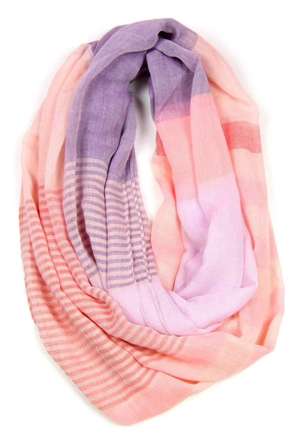 Circle Scarf / Pastel Peach Purple / Unisex