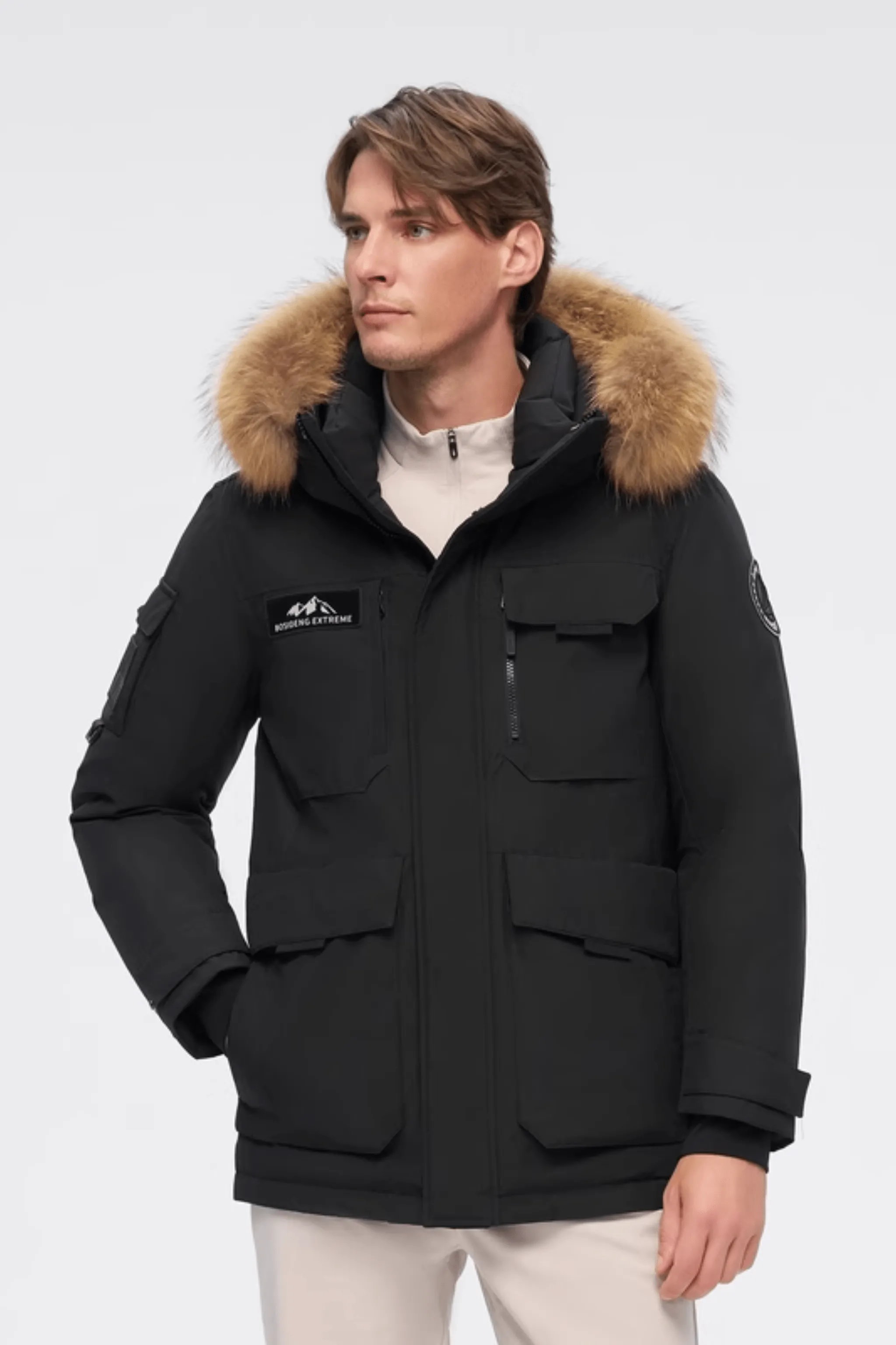 Classic Extreme Goose Down Parka With Fur Hood 2317