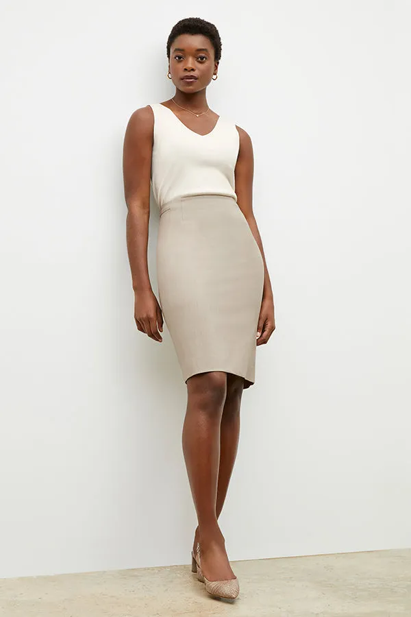 Cobble Hill Skirt - Washable Wool Twill :: Natural Melange