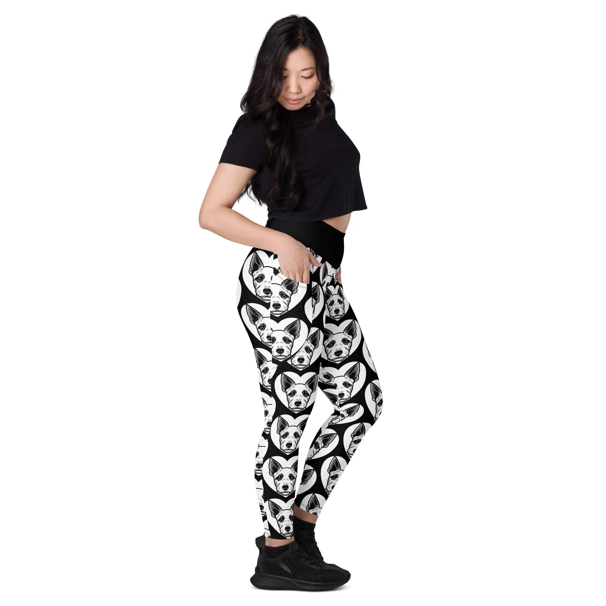 DOG BREED LEGGINGS with pockets - BRAZILIAN TERRIER - HERTTAHOUND