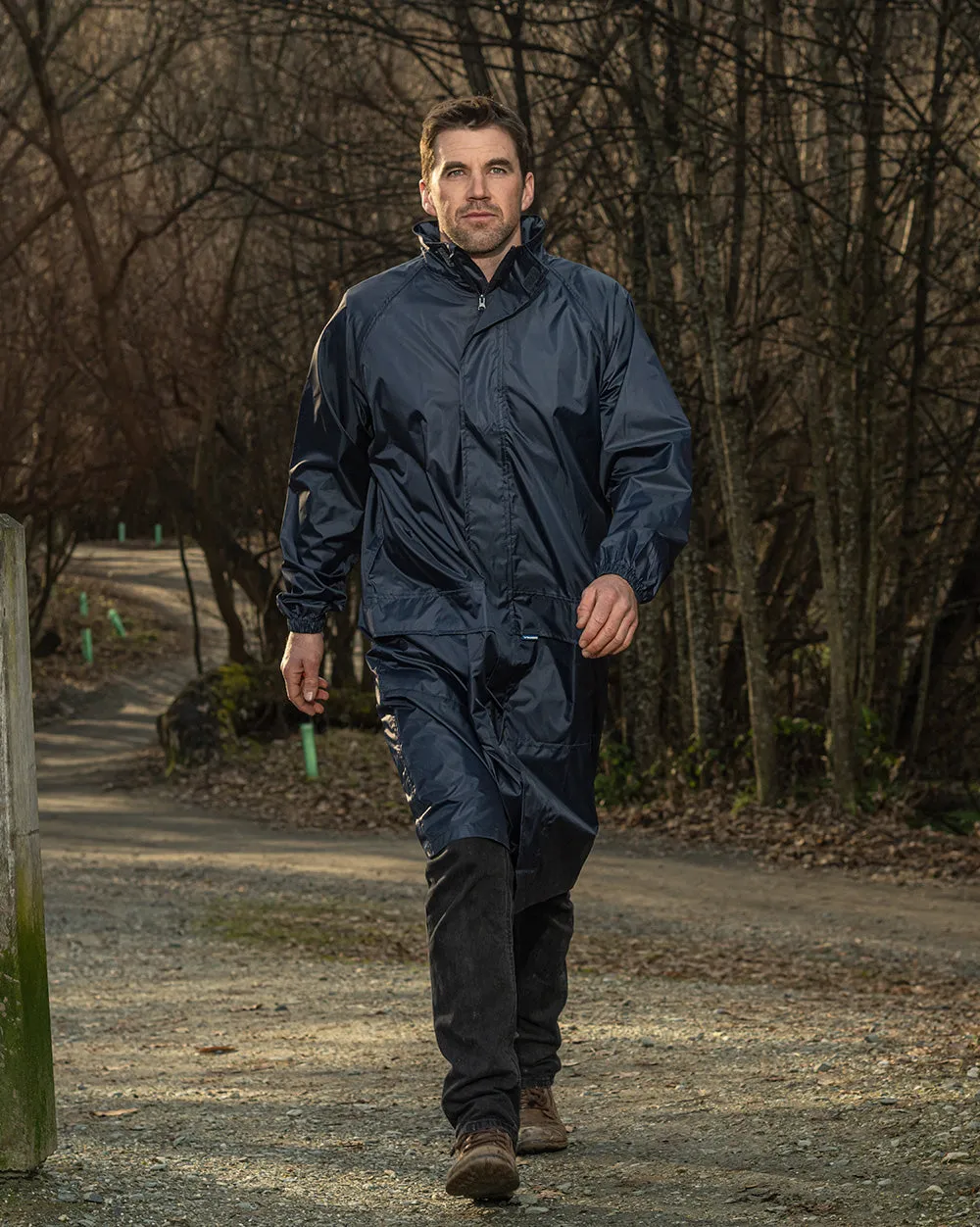 Eales Long Jacket in Navy