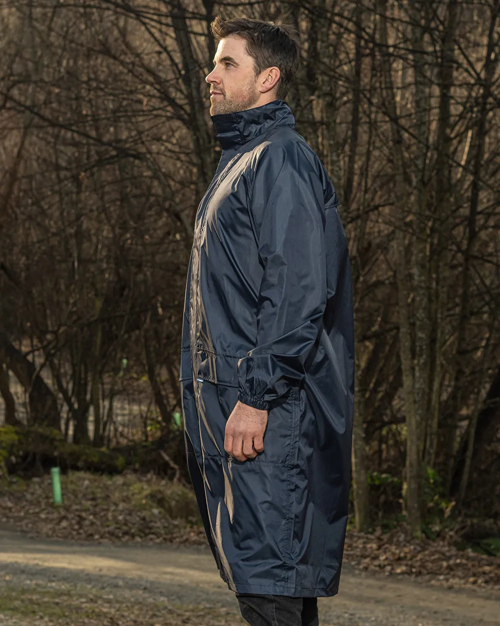 Eales Long Jacket in Navy