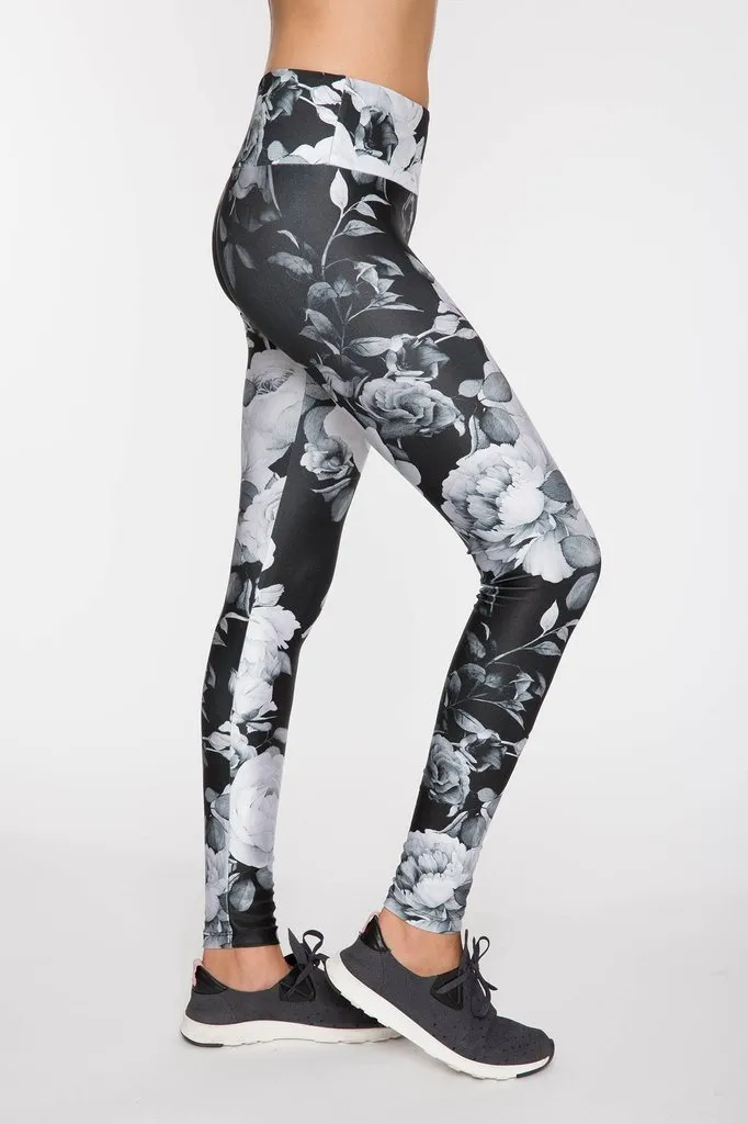 Floral Noir Leggings | Goldsheep Clothing