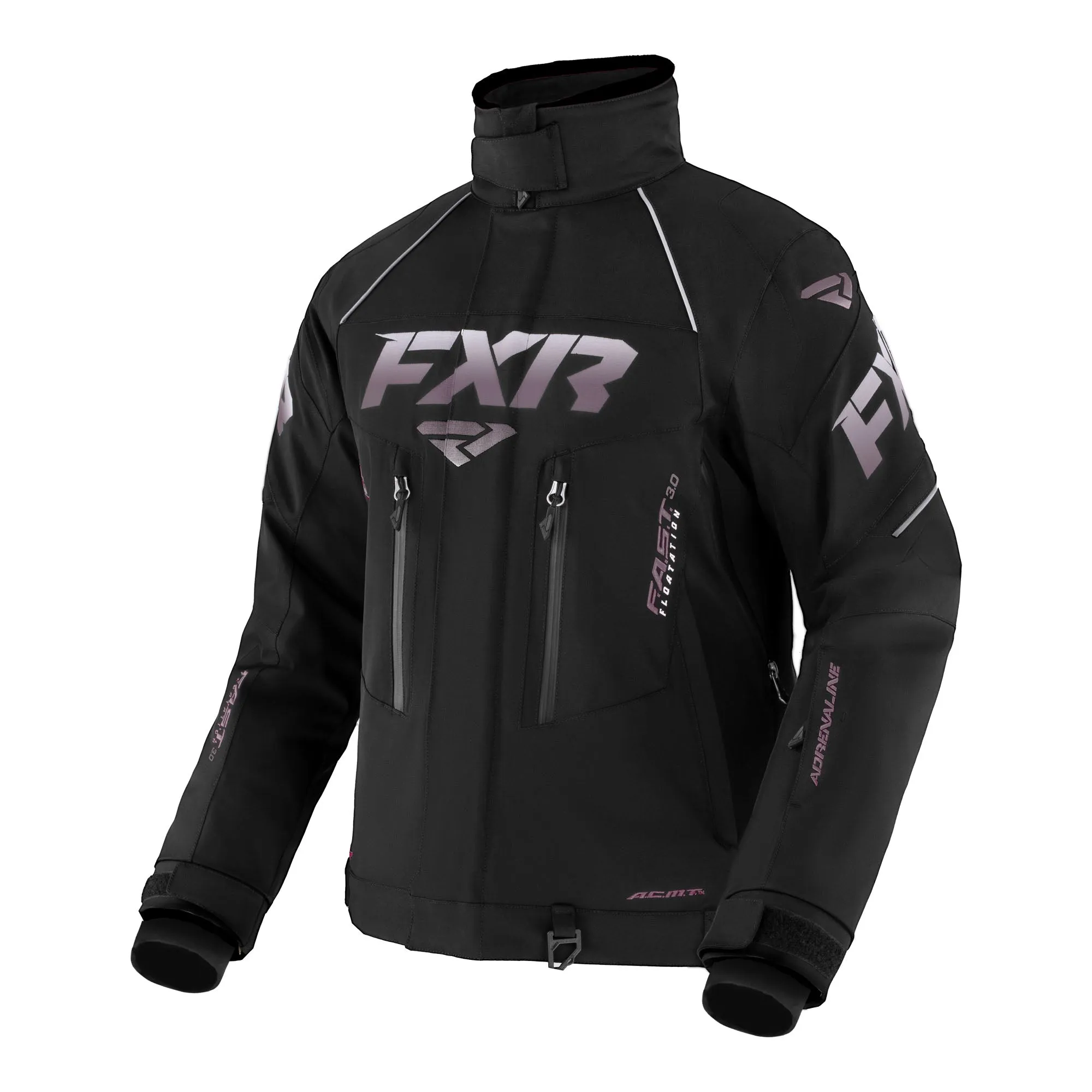 FXR Adrenaline Snowmobile Jacket Black/Muted Grape Fade