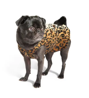 Gold Paw Stretch Fleece Dog Coat - Leopard