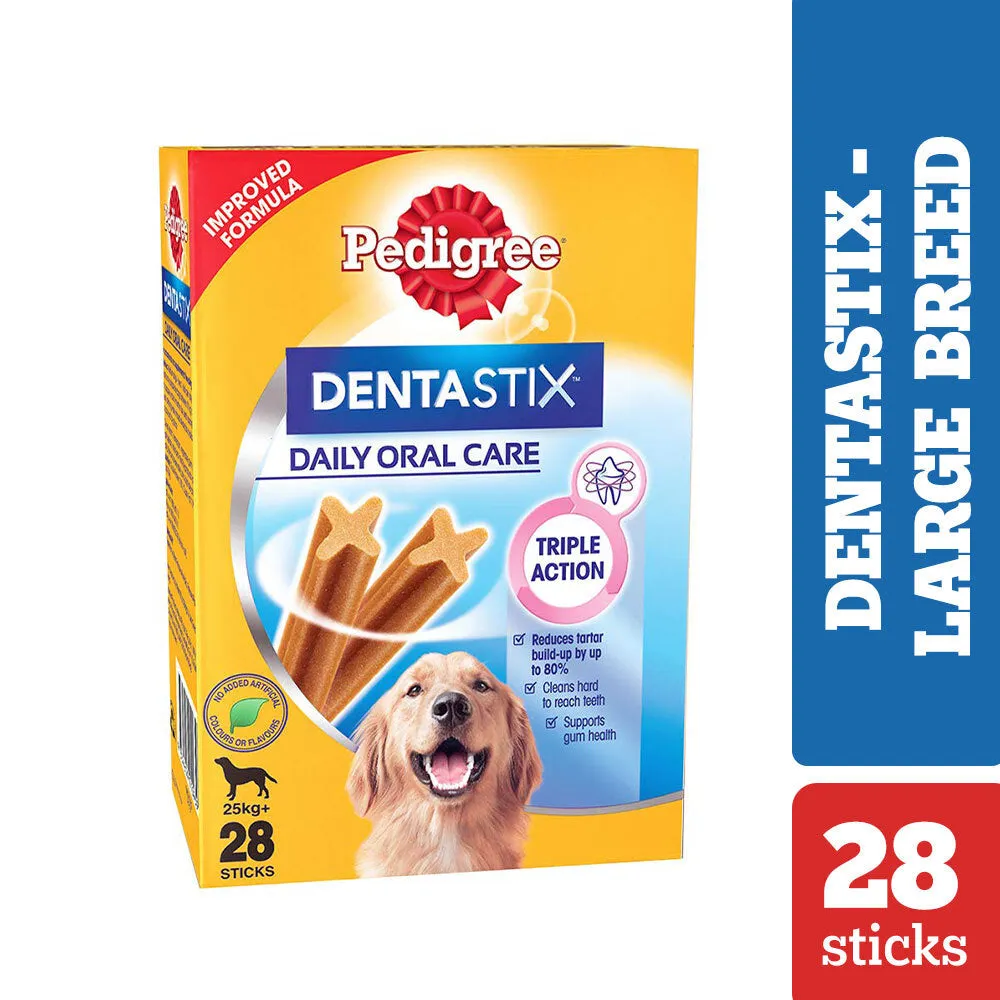 Henlo Chicken and Egg Baked Dry Food for Adult Dogs & Puppies and Pedigree Dentastix Oral Care (Large Breed) Dog Treats Combo