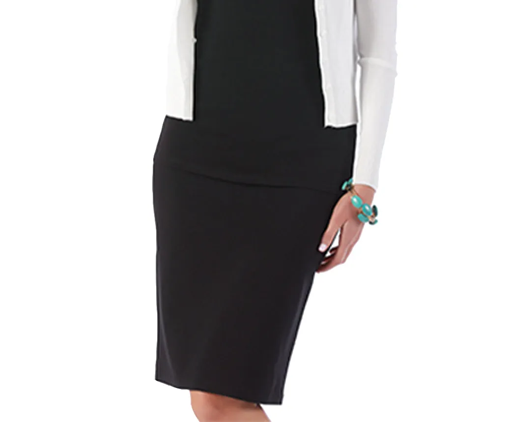 InstantFigure Short Pencil Skirt with Elastic Waist 168024