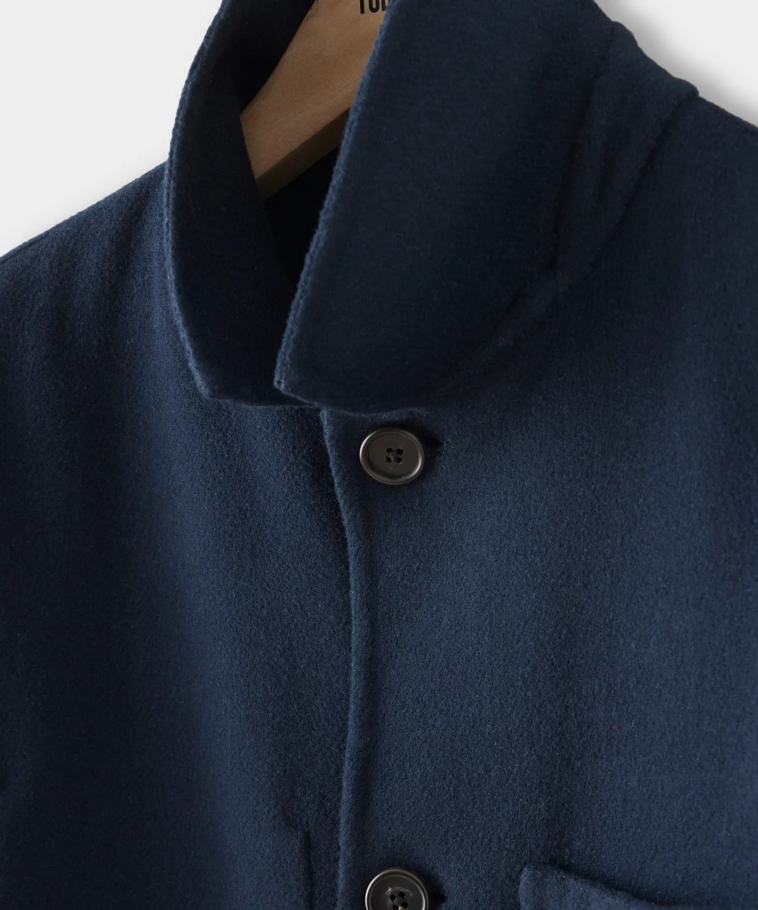 Italian Cashmere Chore Coat in Navy