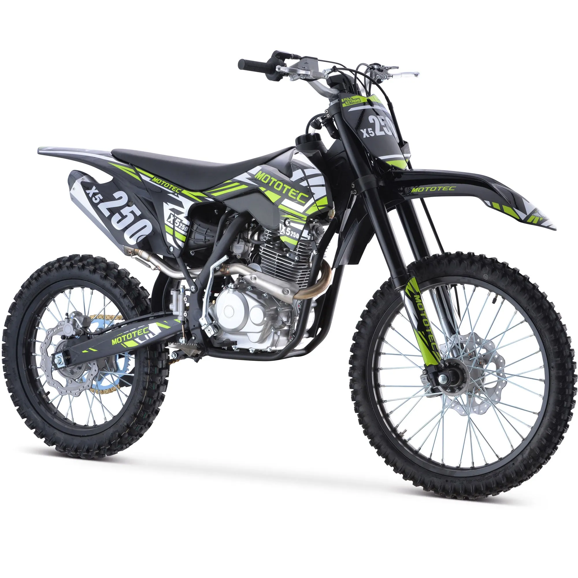 MotoTec X5 250cc 4-Stroke Gas Dirt Bike Black