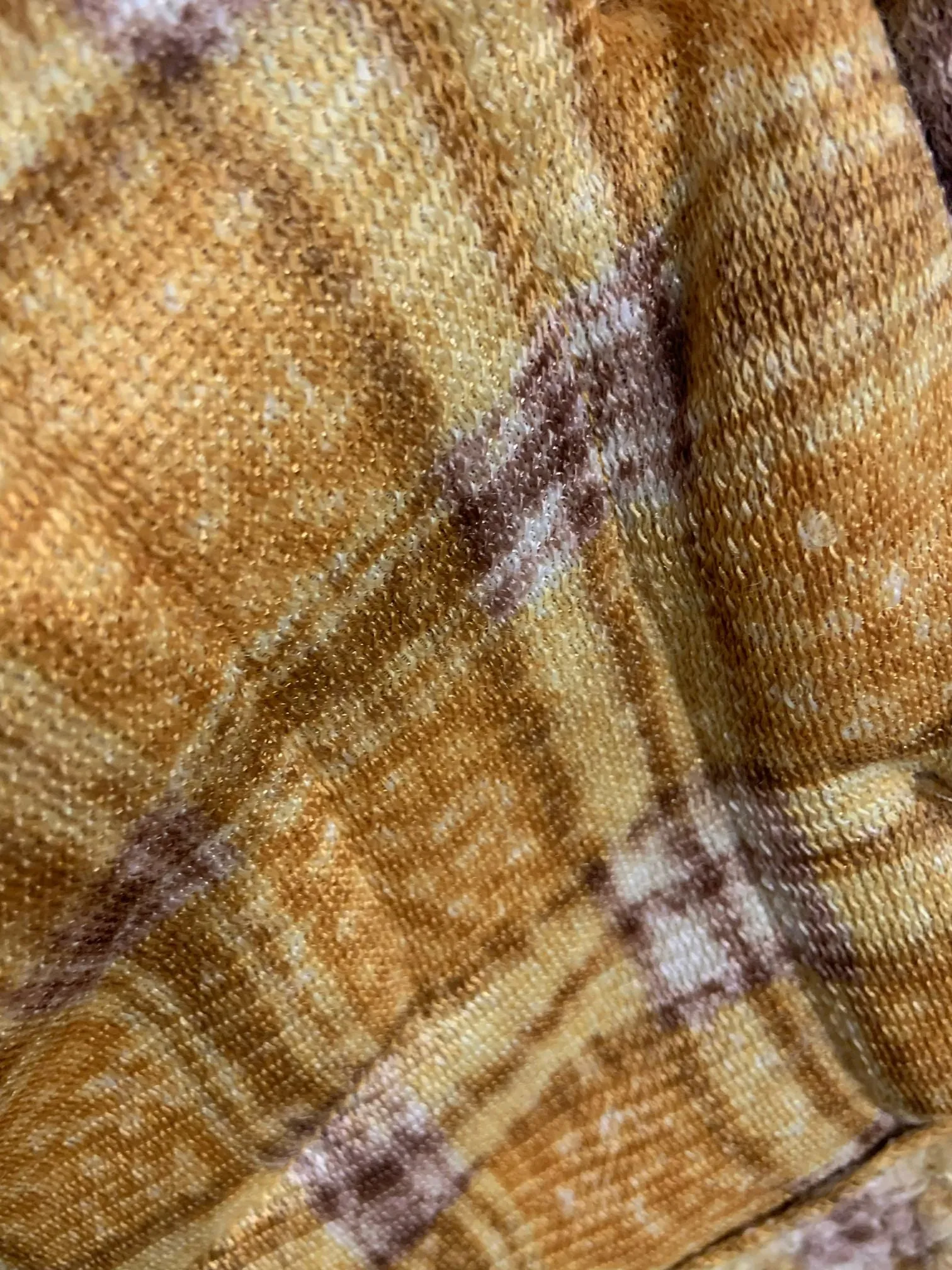 Mustard Plaid Sherpa Coat - Small to 3X