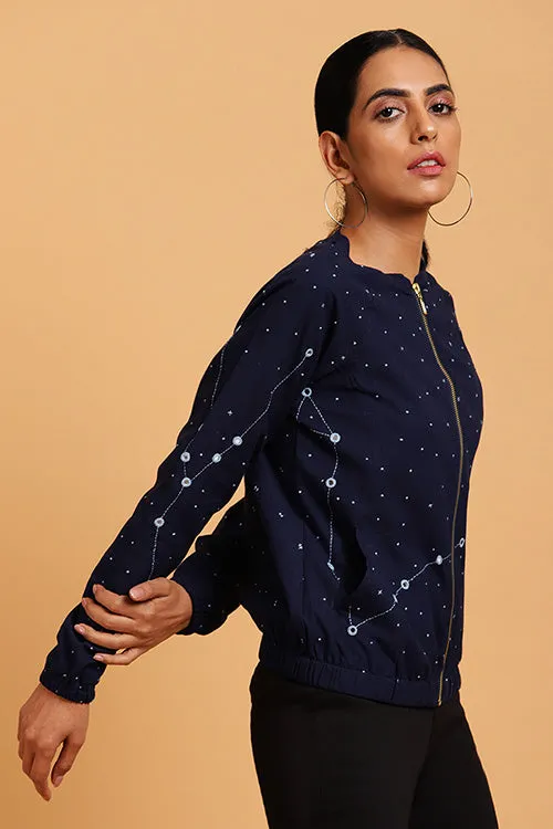 Okhai 'Moonlight' Embroidered Cotton Bomber Jacket