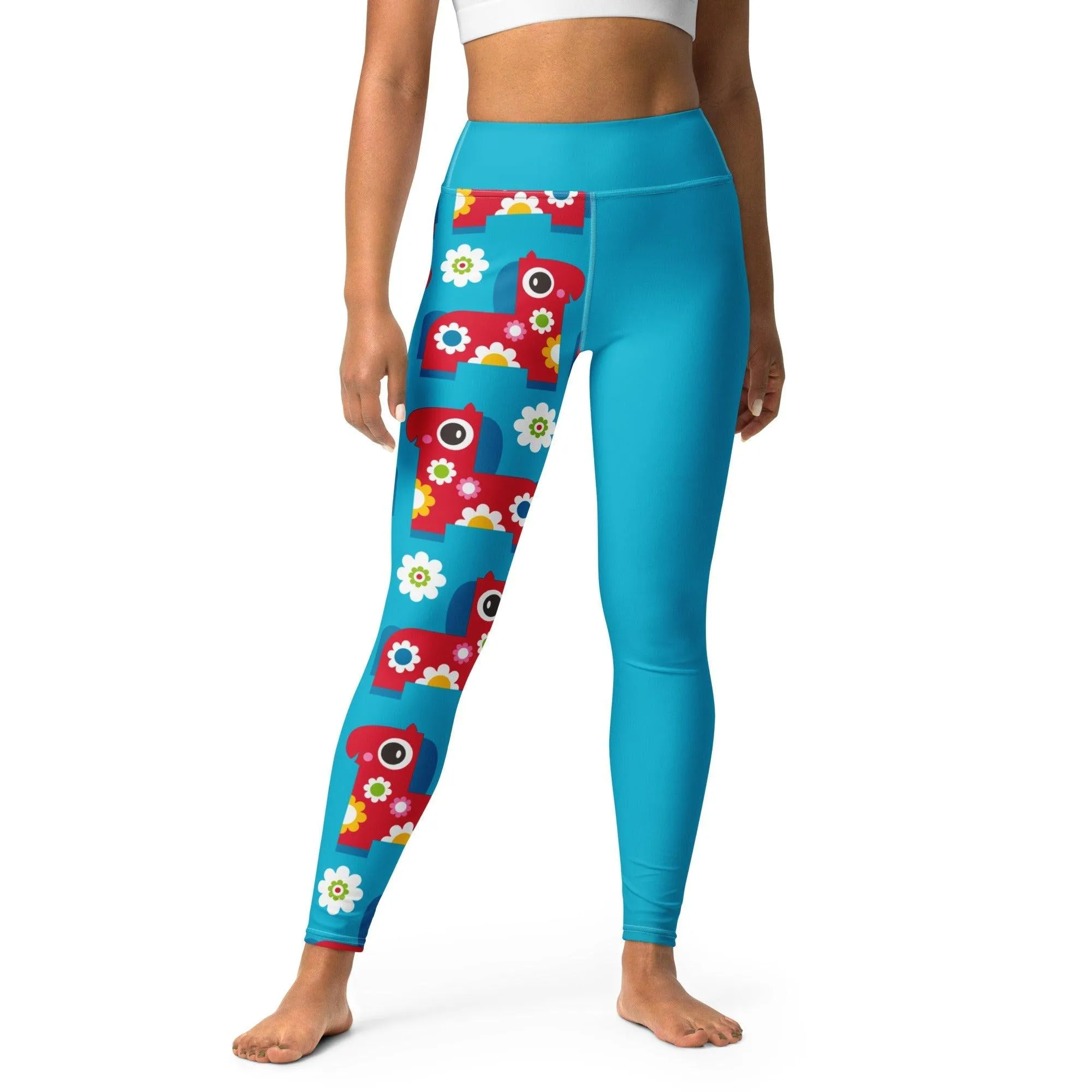 PONY BLOOM turquoise - Yoga Leggings