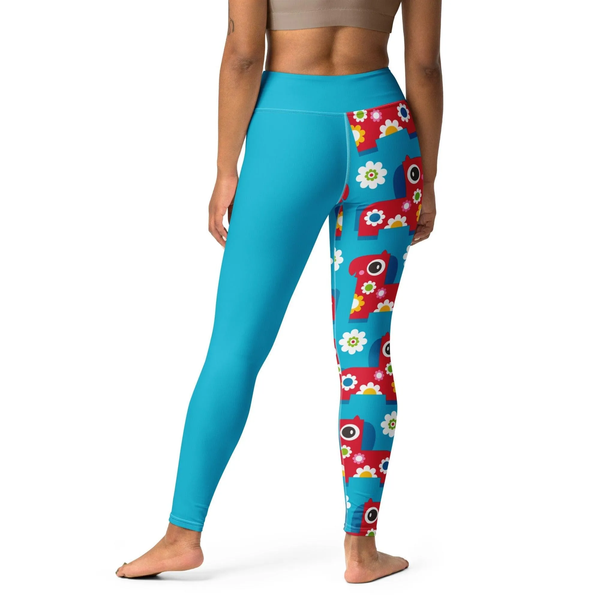 PONY BLOOM turquoise - Yoga Leggings