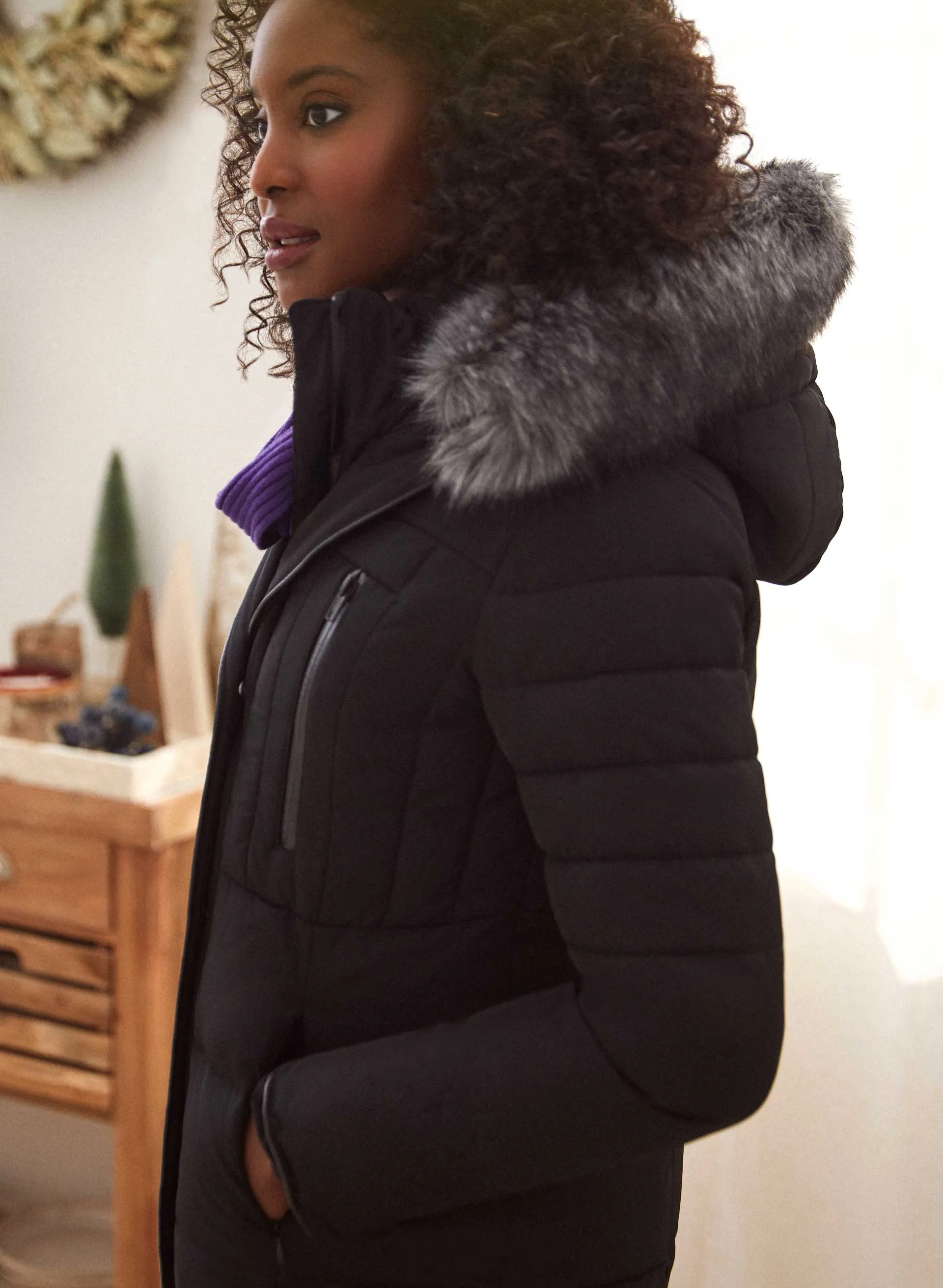 Quilted Recycled Vegan Down Coat