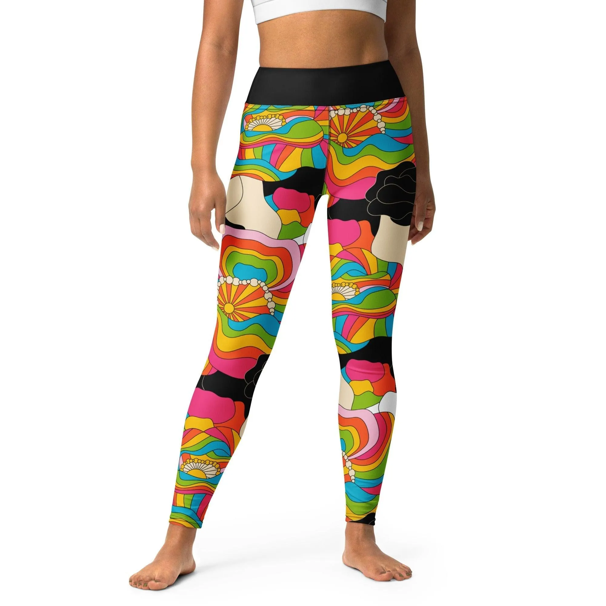 RAINBOW POPPY -2- Yoga Leggings