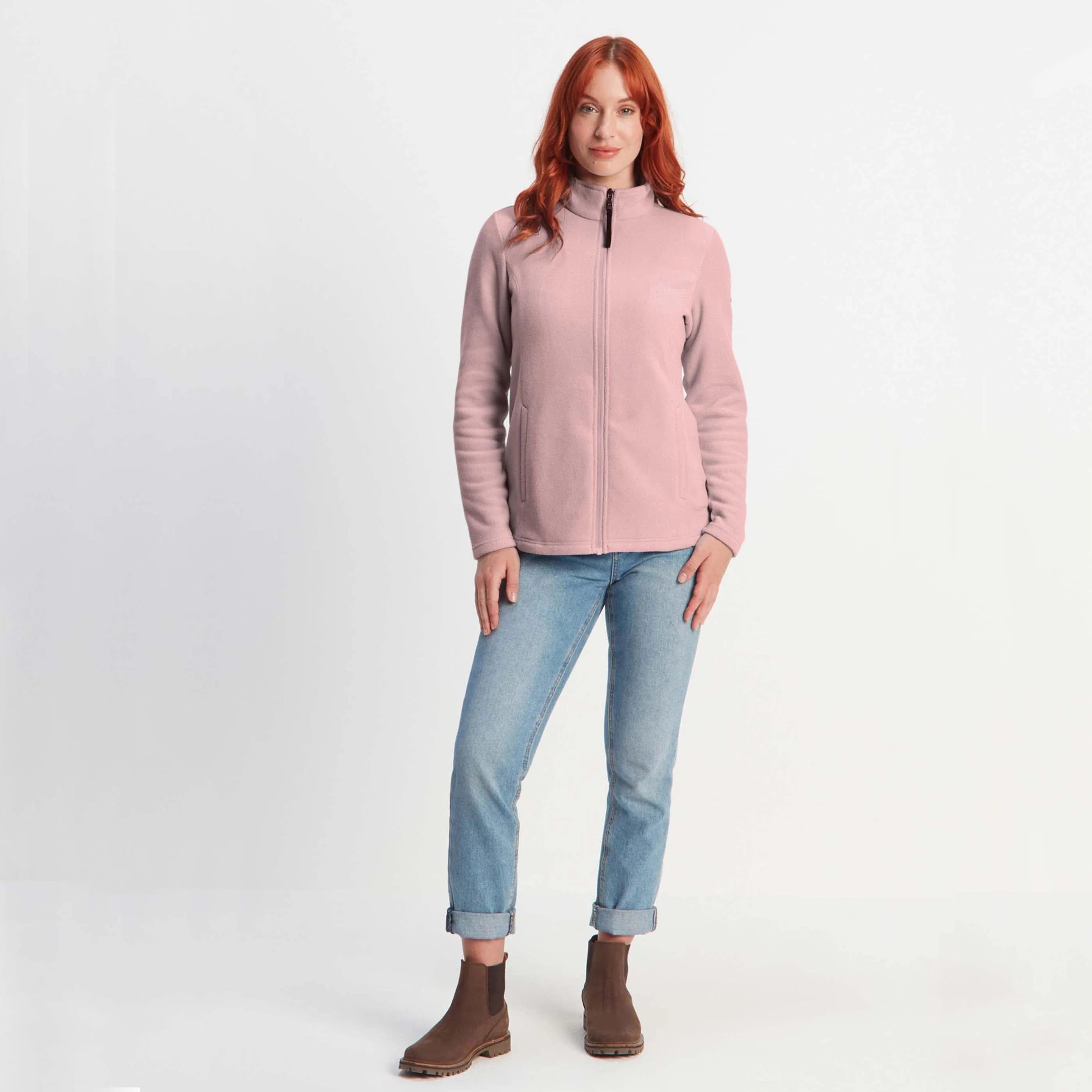 Revive Womens Fleece Jacket - Faded Pink