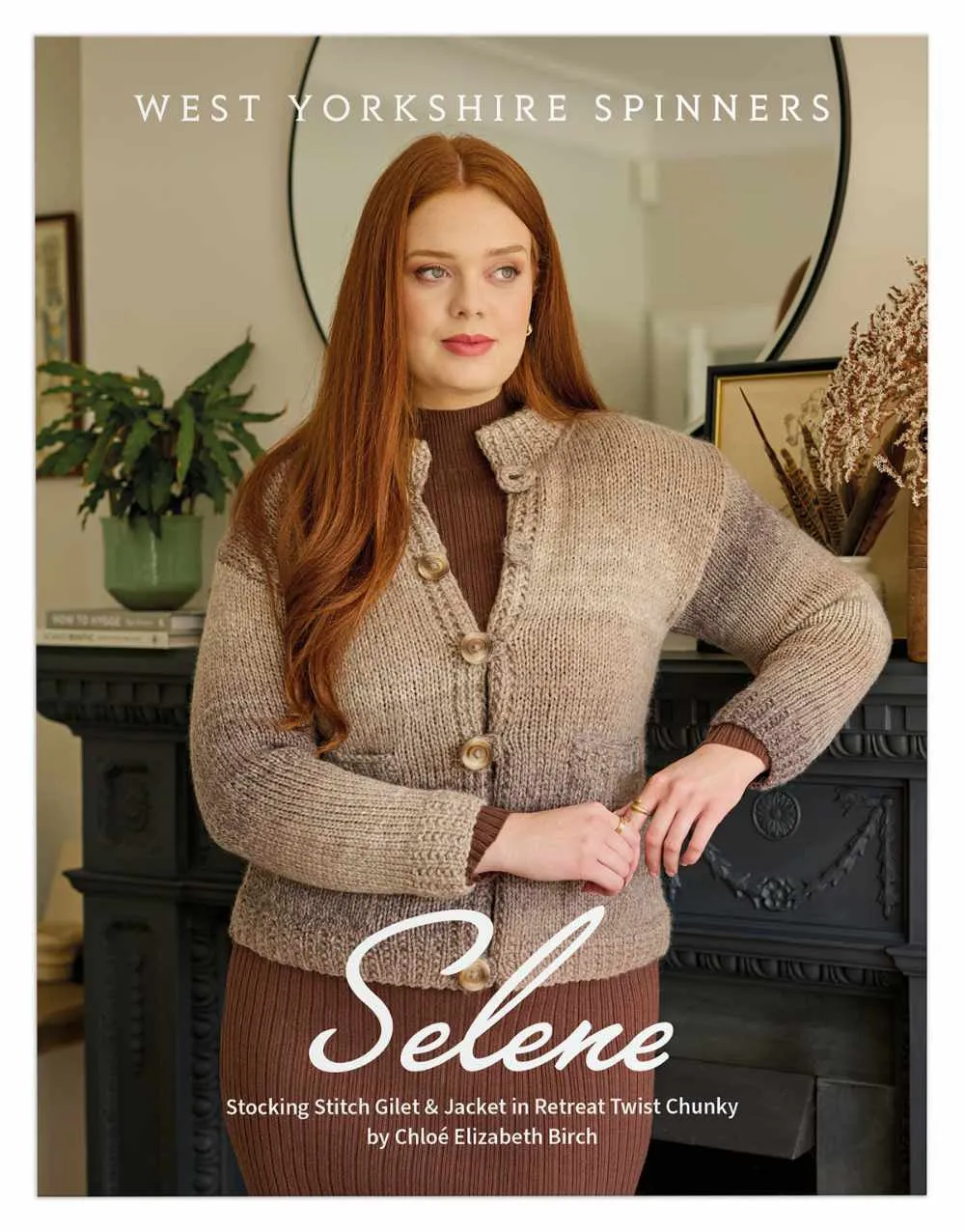 Selene Gilet & Jacket Knitting Pattern for Re:Treat Twist Chunky Yarn, Chloe Birch