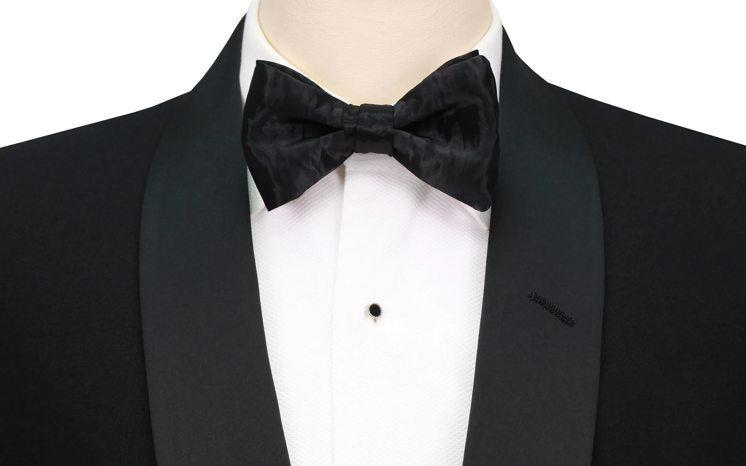 Sharkskin Bow Tie in Black