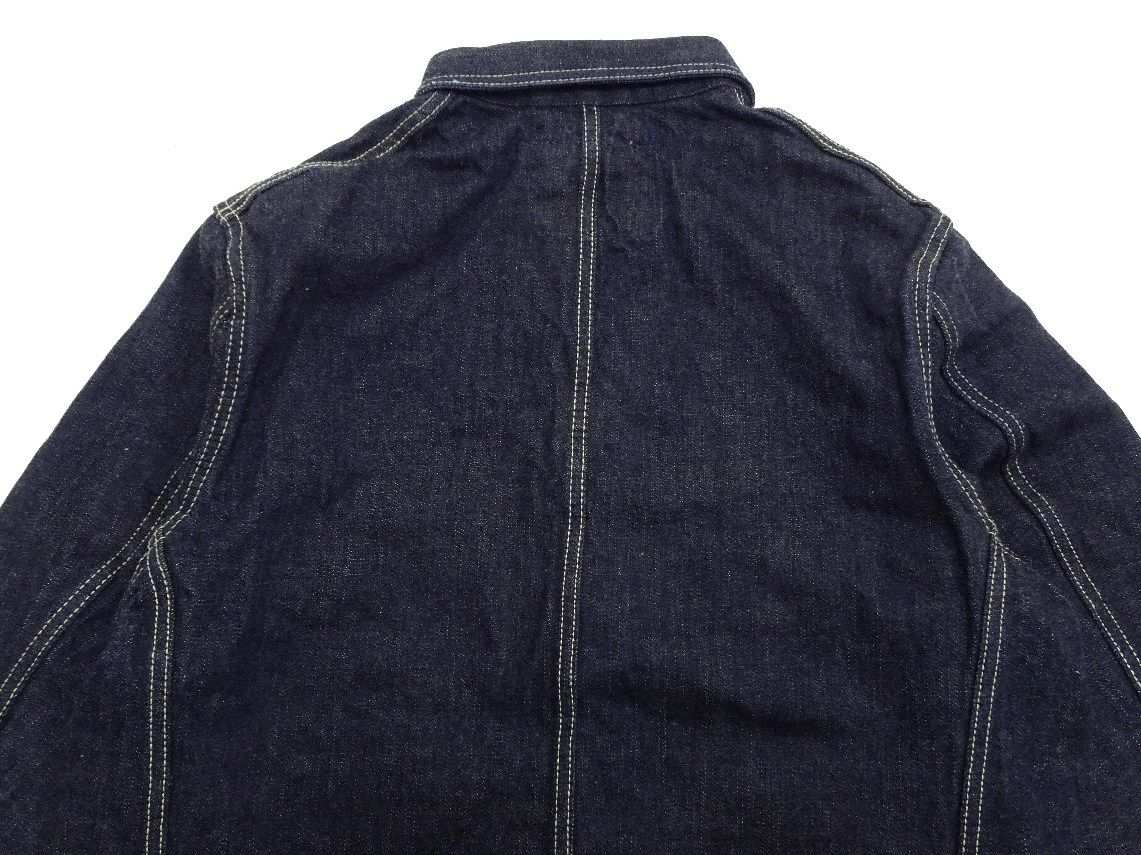 Studio D'artisan Denim Jacket Denim Chore Jacket Men's Unlined Denim Chore Coat Work Jacket D4506 Indigo One-Wash