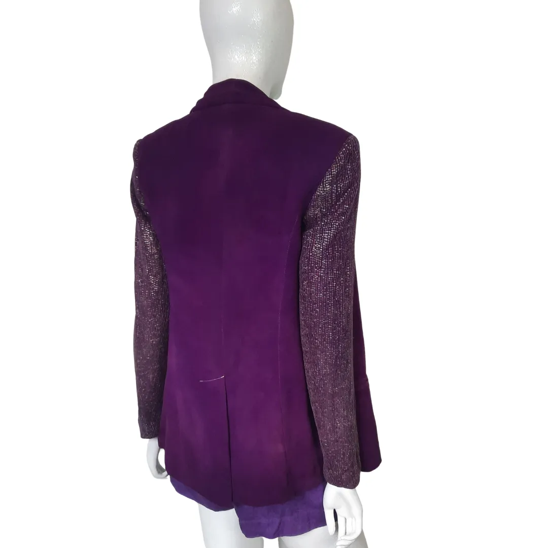 Truth & Pride Silk Sequin Sleeve Blazer Size S