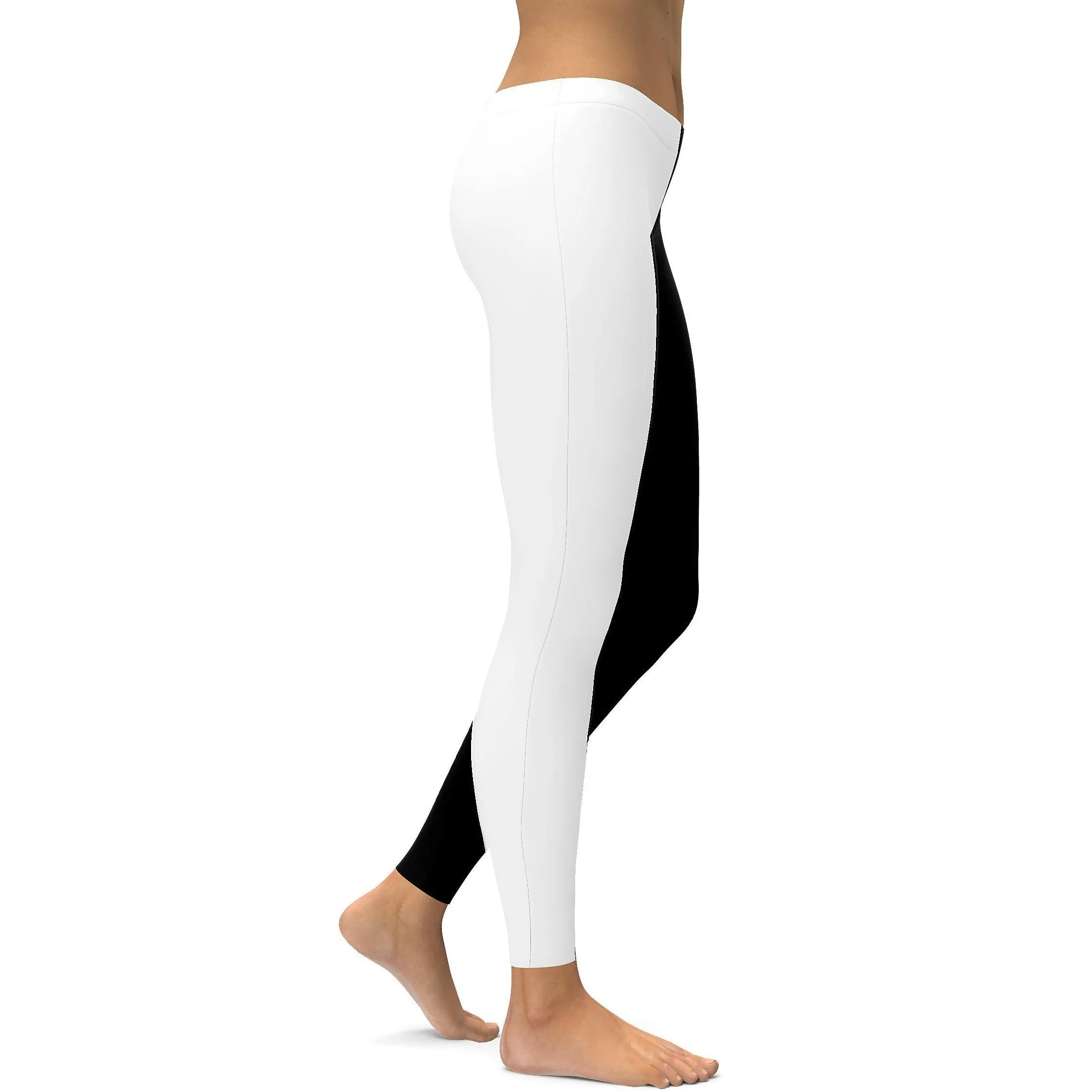 Two Tone Black & White Leggings