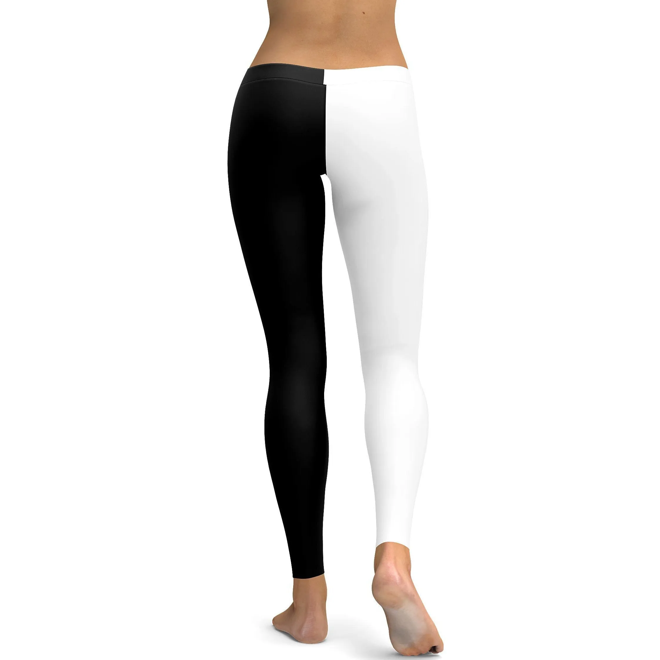 Two Tone Black & White Leggings